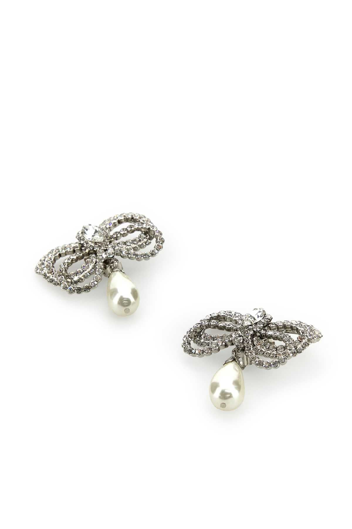 Alessandra Rich Women Embellished Metal Earrings - 2
