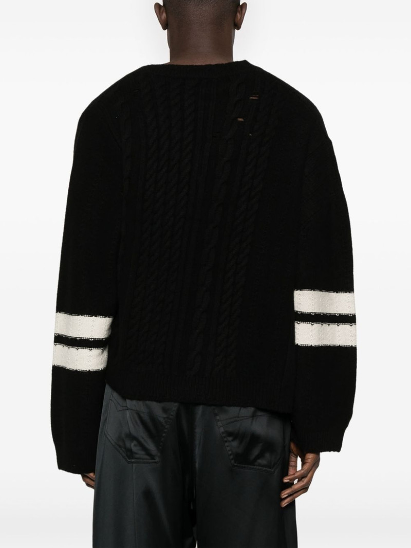 striped asymmetric sweater 4