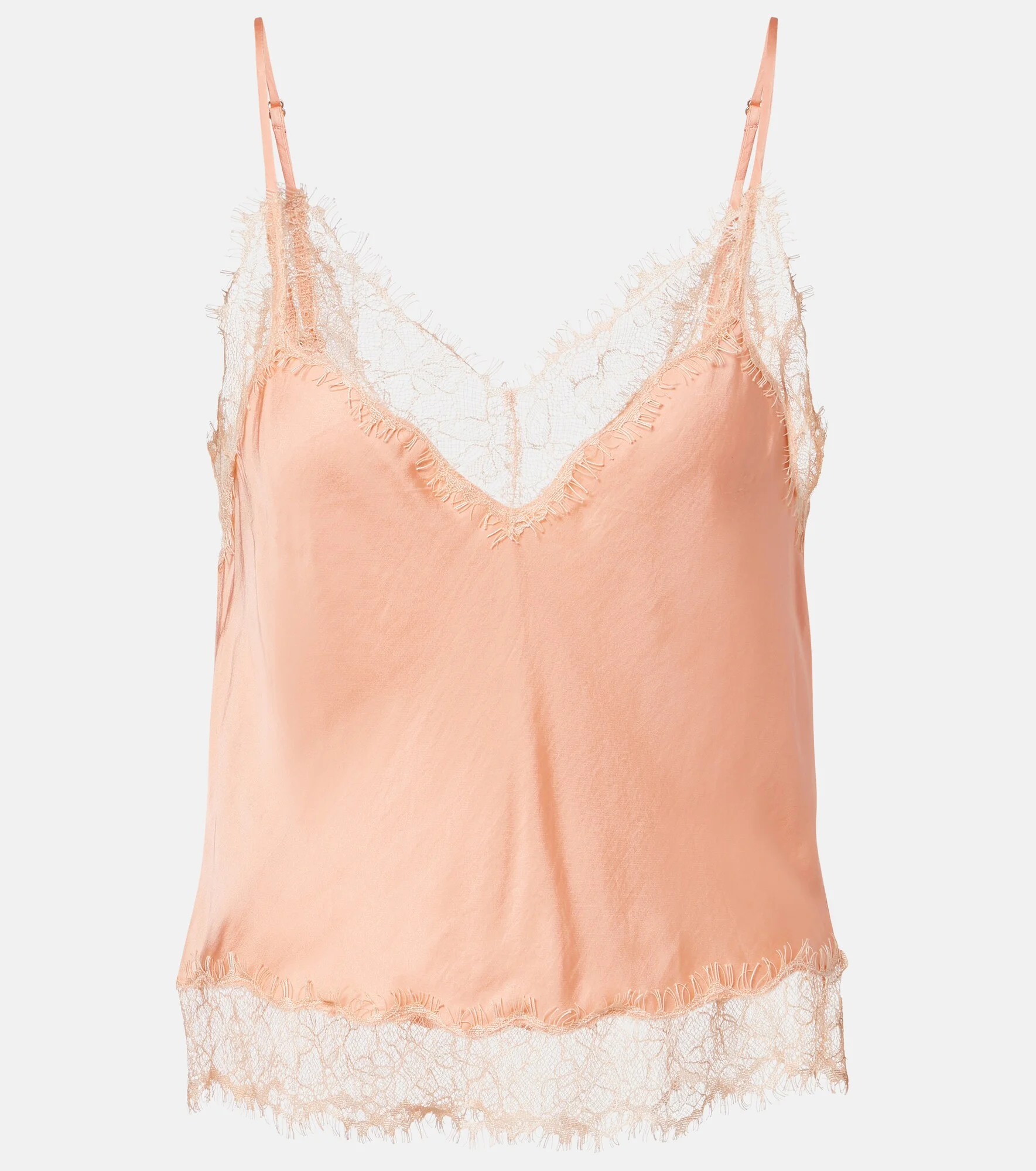 Zely lace-trimmed satin camisole - 1