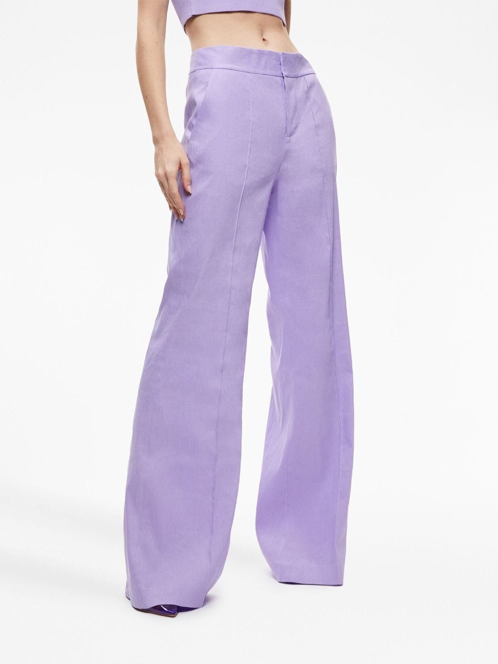 high-rise flared trousers - 4