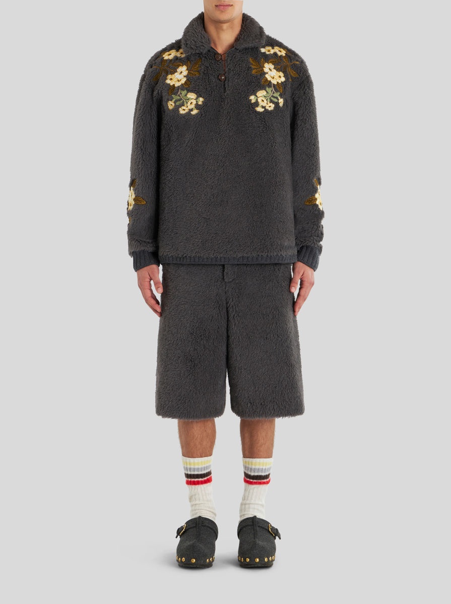 EMBROIDERED ECOFUR JACKET - 3