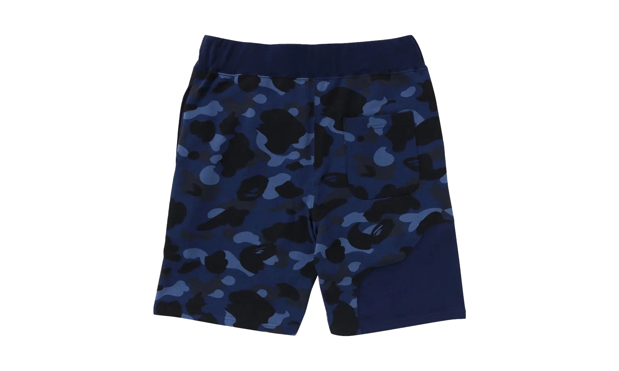 Color Camo Cutting Sweat Shorts "Navy" - 2