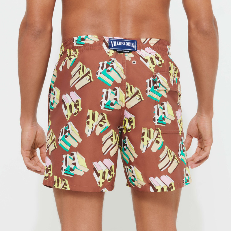 Men Swim Trunks Monogram 3D - Vilebrequin x Palm Angels 4