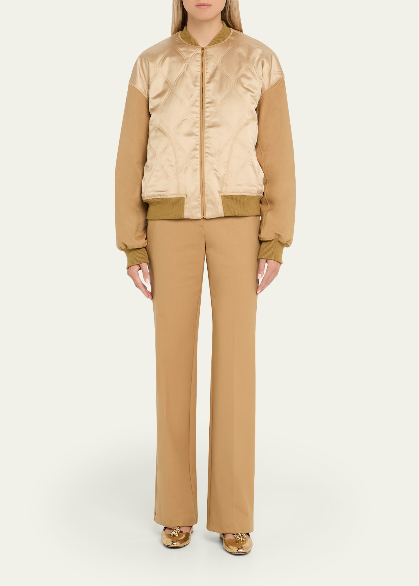 Quartier Mid-Rise Pants with Chain Detail - 2