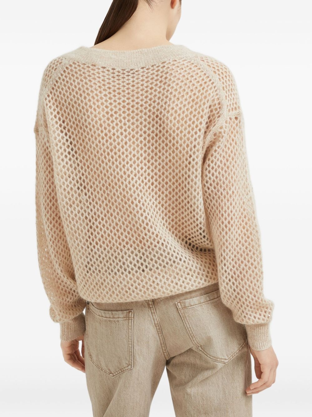 open-knit sweater - 5