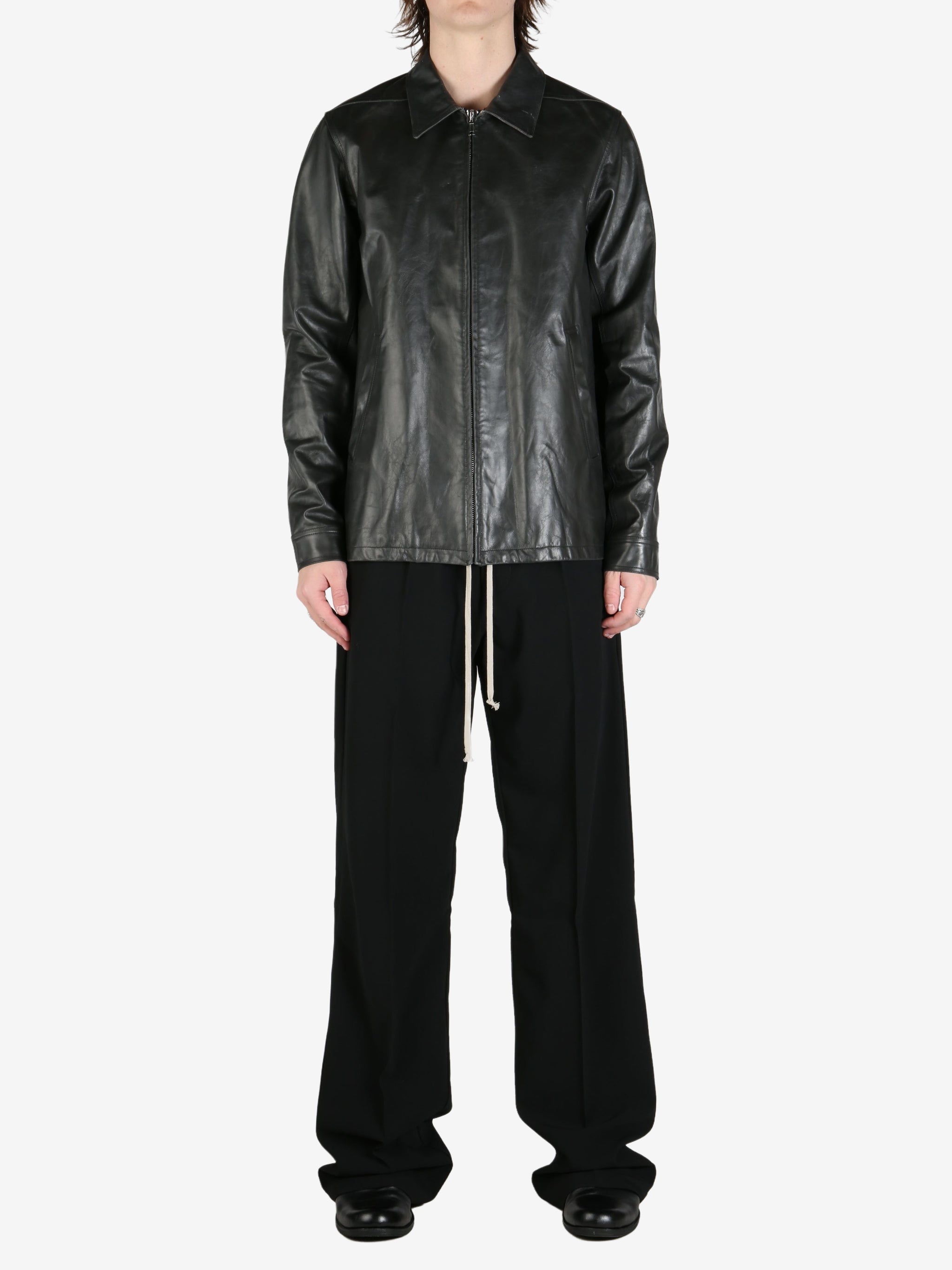 RICK OWENS - Men Giacca In Pelle Brad Jacket - 4
