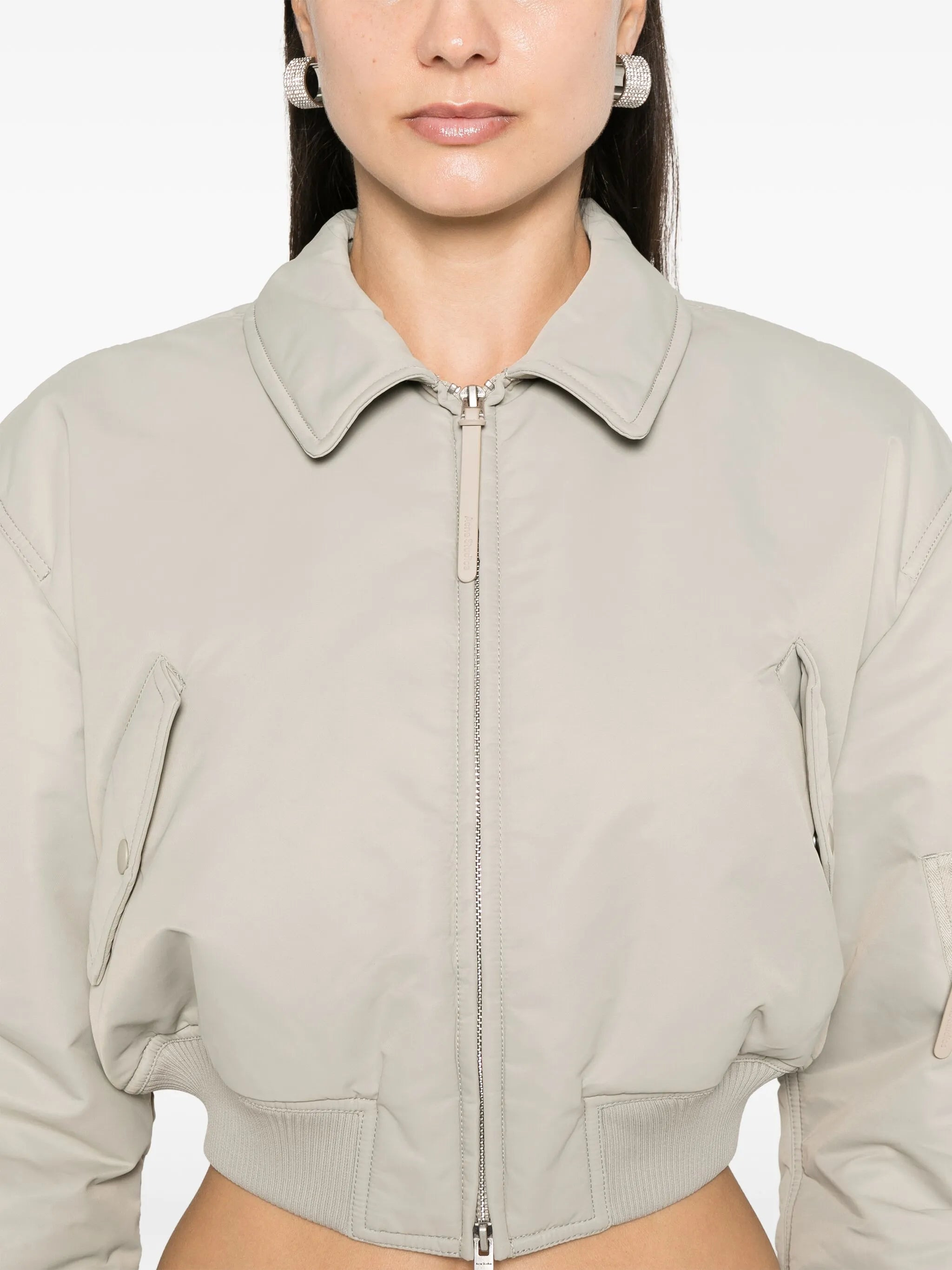 cropped padded bomber jacket - 5