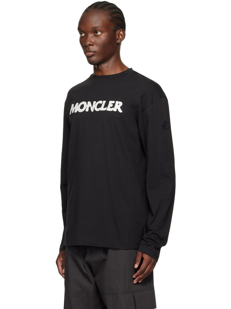 Moncler Black Logo Appliqué Long Sleeve T-Shirt outlook
