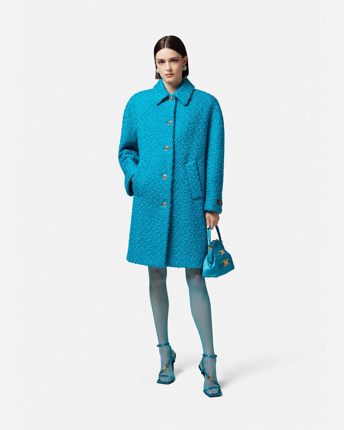 Rounded Wool Bouclé Coat - 2