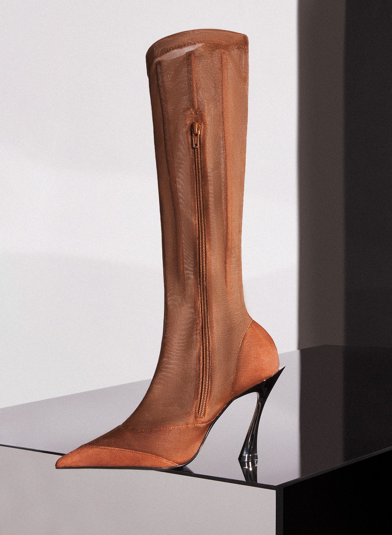 Cinnamon mesh Fang 95 boots - 3