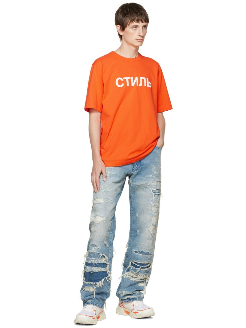 Heron Preston Orange Style T-Shirt outlook