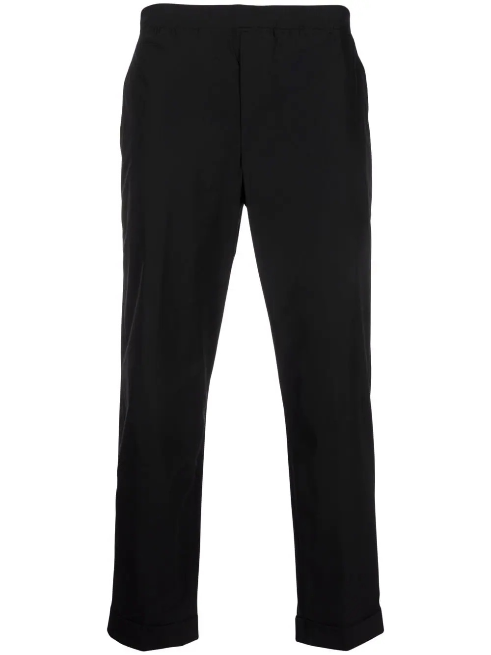 elasticated-waist cropped trousers - 1