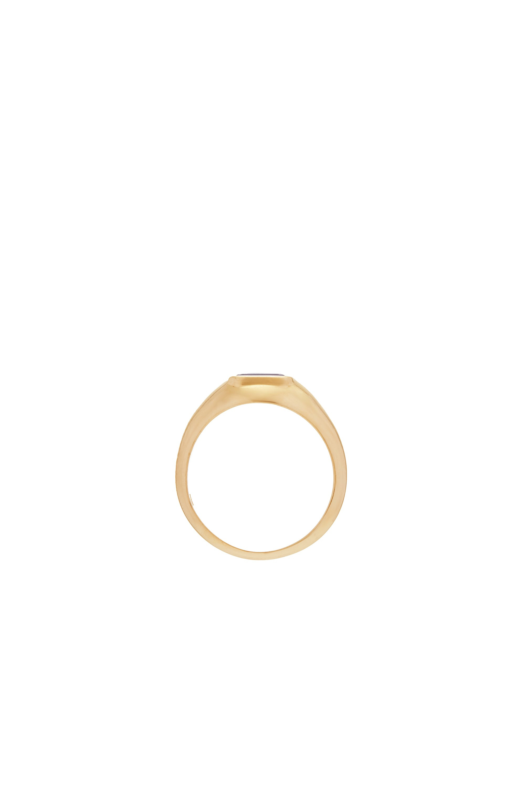 Small Ring in 18K Yellow Gold & Amethyst Stone - 5