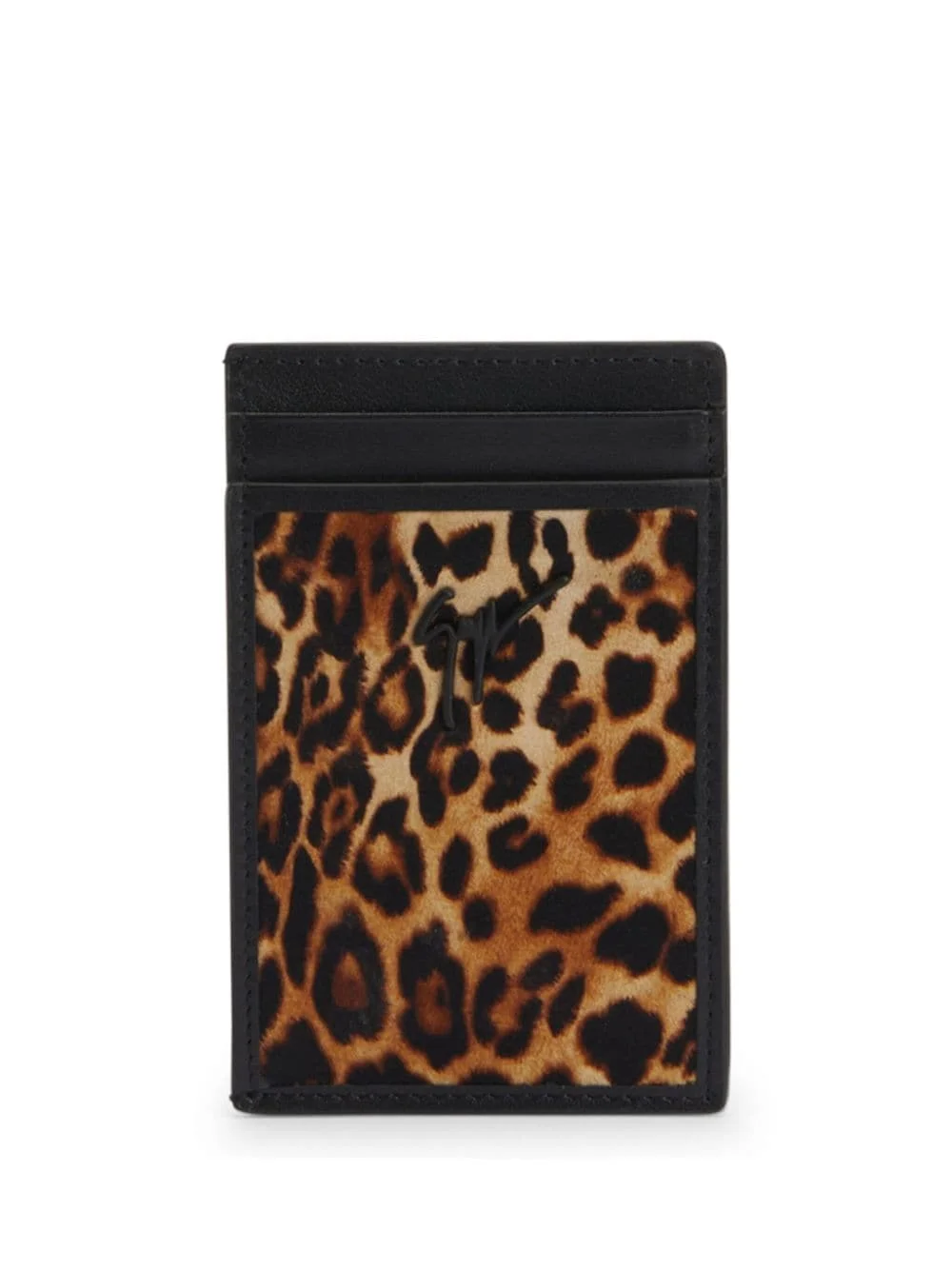 Albert leopard-print cardholder - 1