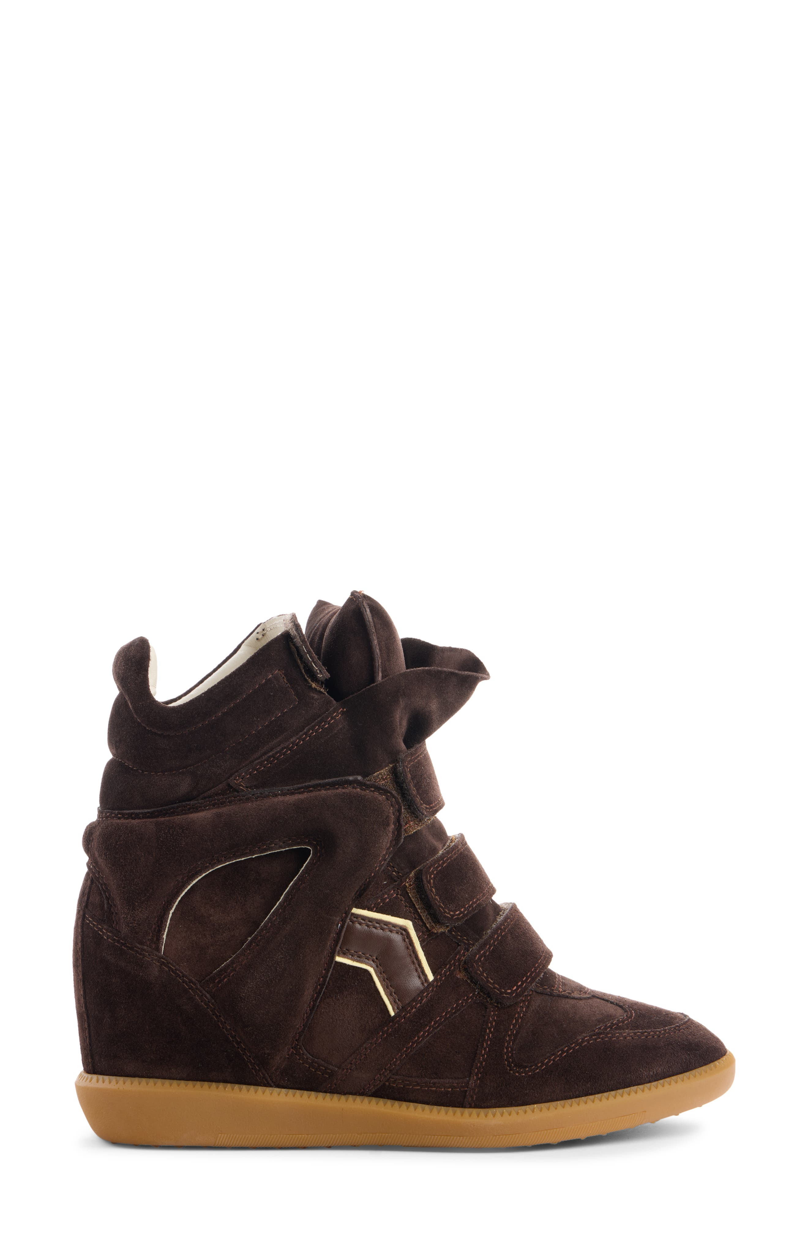 Isabel Marant Bekett Hidden Wedge High Top Sneaker in Chly/Chocolate/Light at Nordstrom - 3