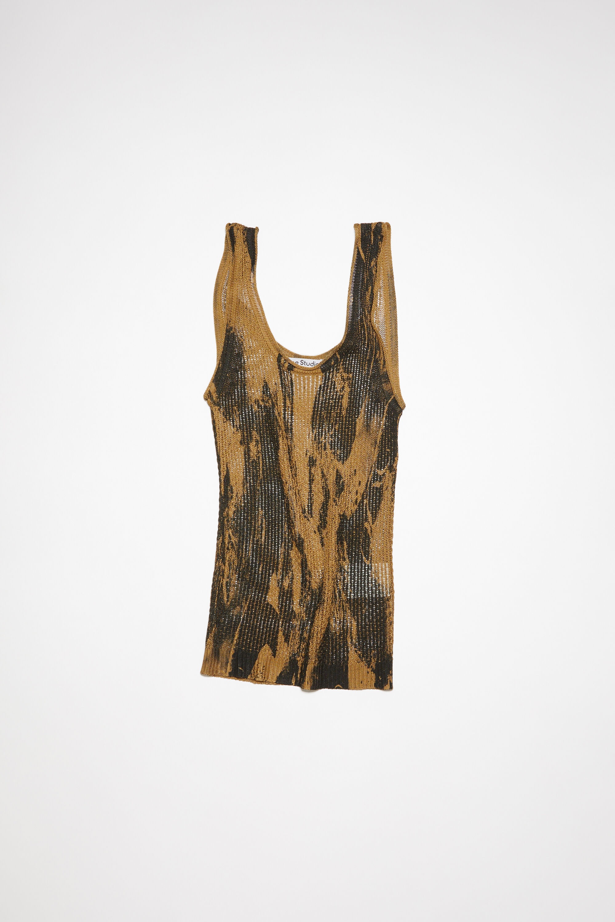 Printed tank top - Camel/black - 5