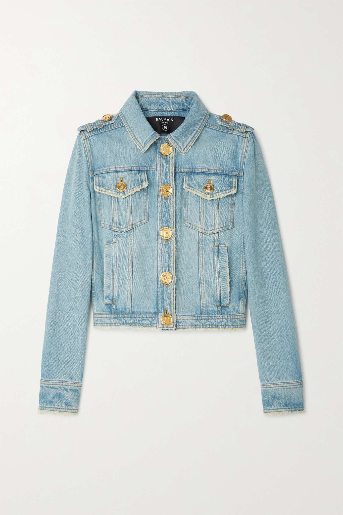 Distressed denim jacket - 1