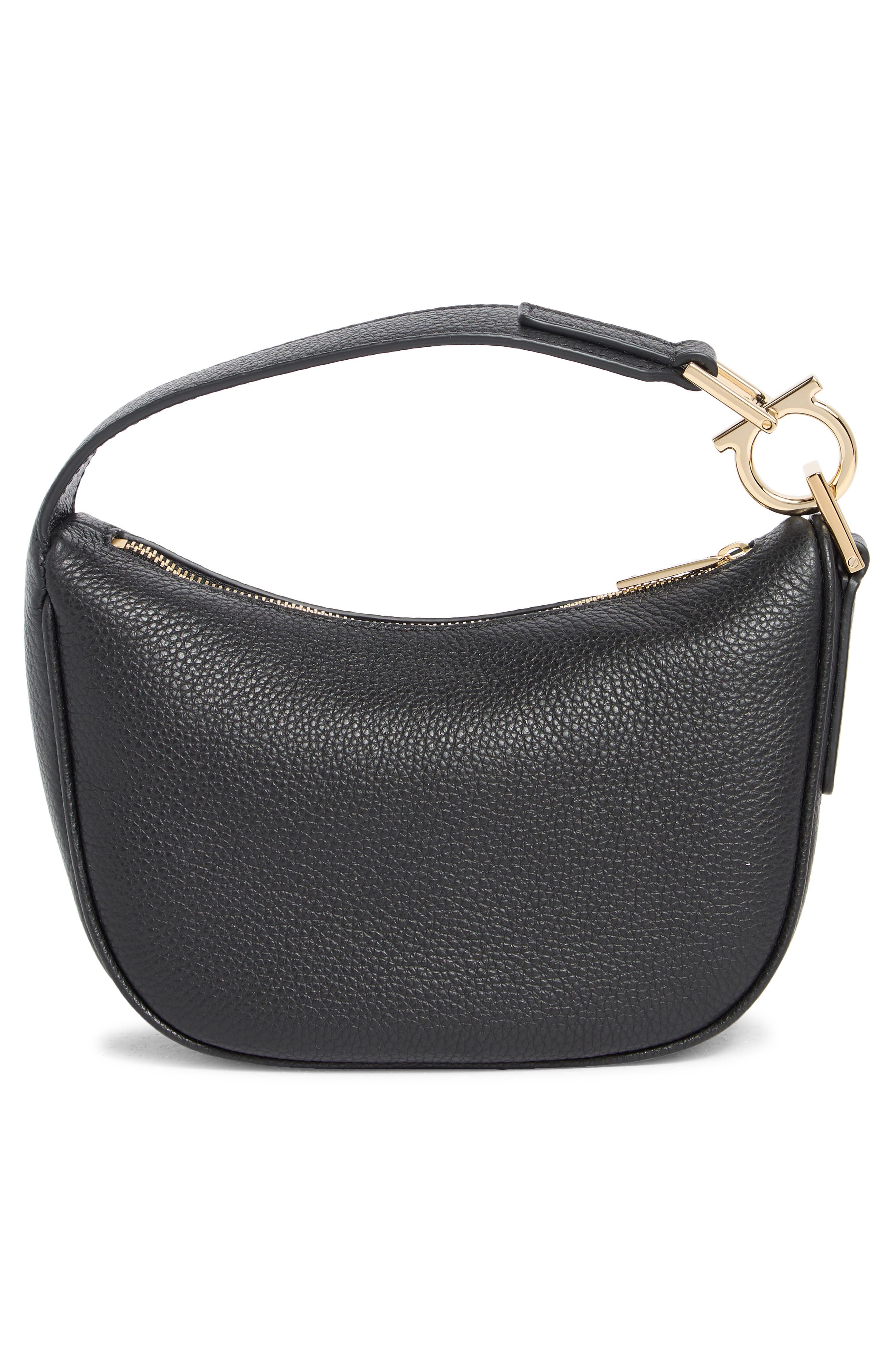 FERRAGAMO Mini Smile Leather Top Handle Bag in Nero at Nordstrom - 3