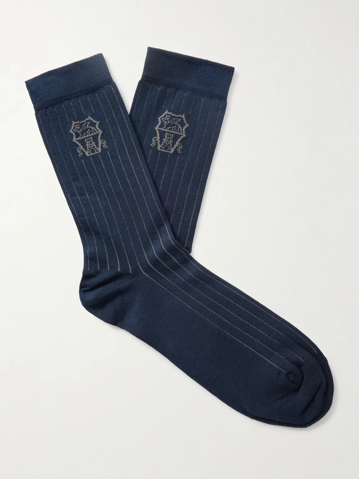 Logo-Jacquard Cotton Socks - 1