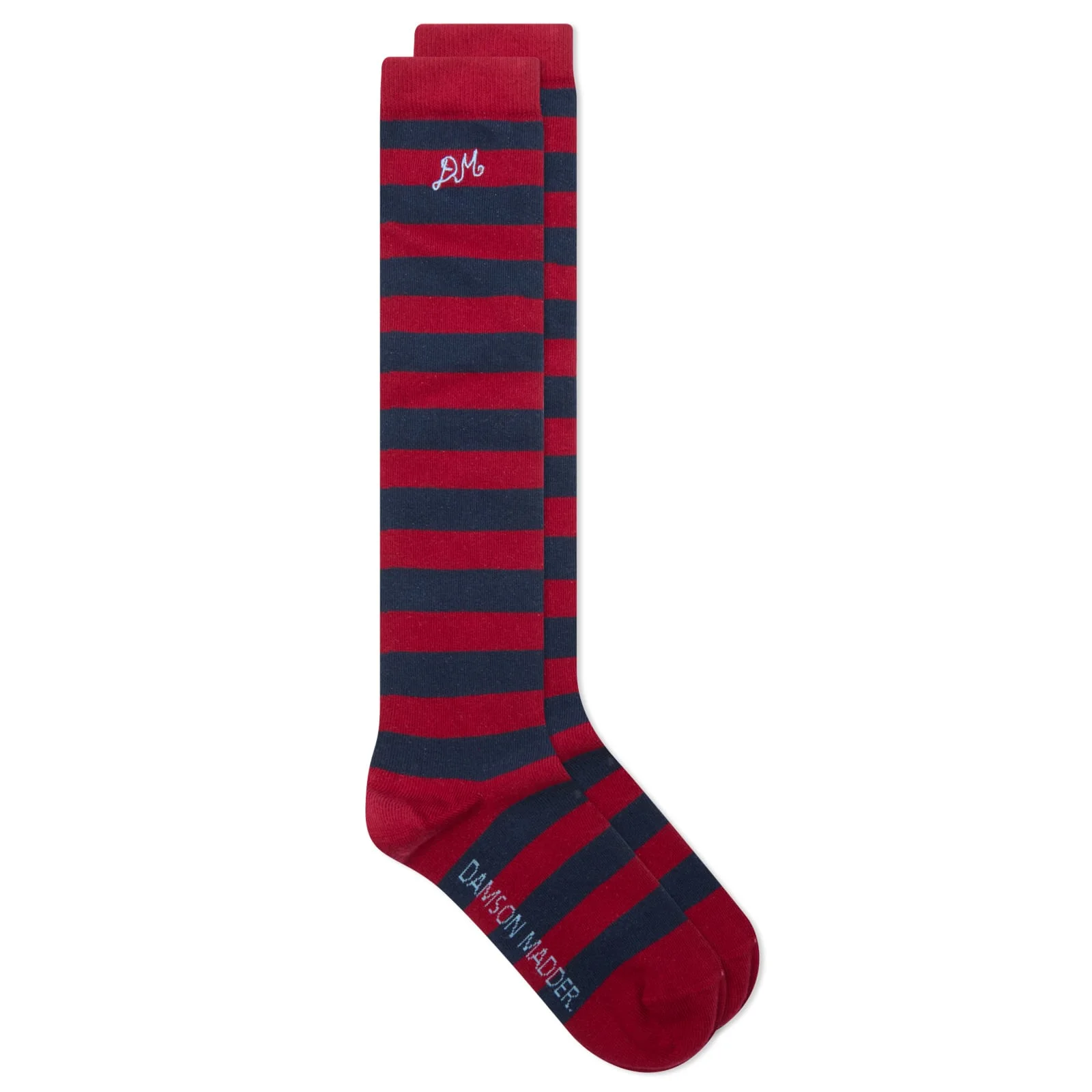 Damson Madder Knee High Stripe Socks - 1