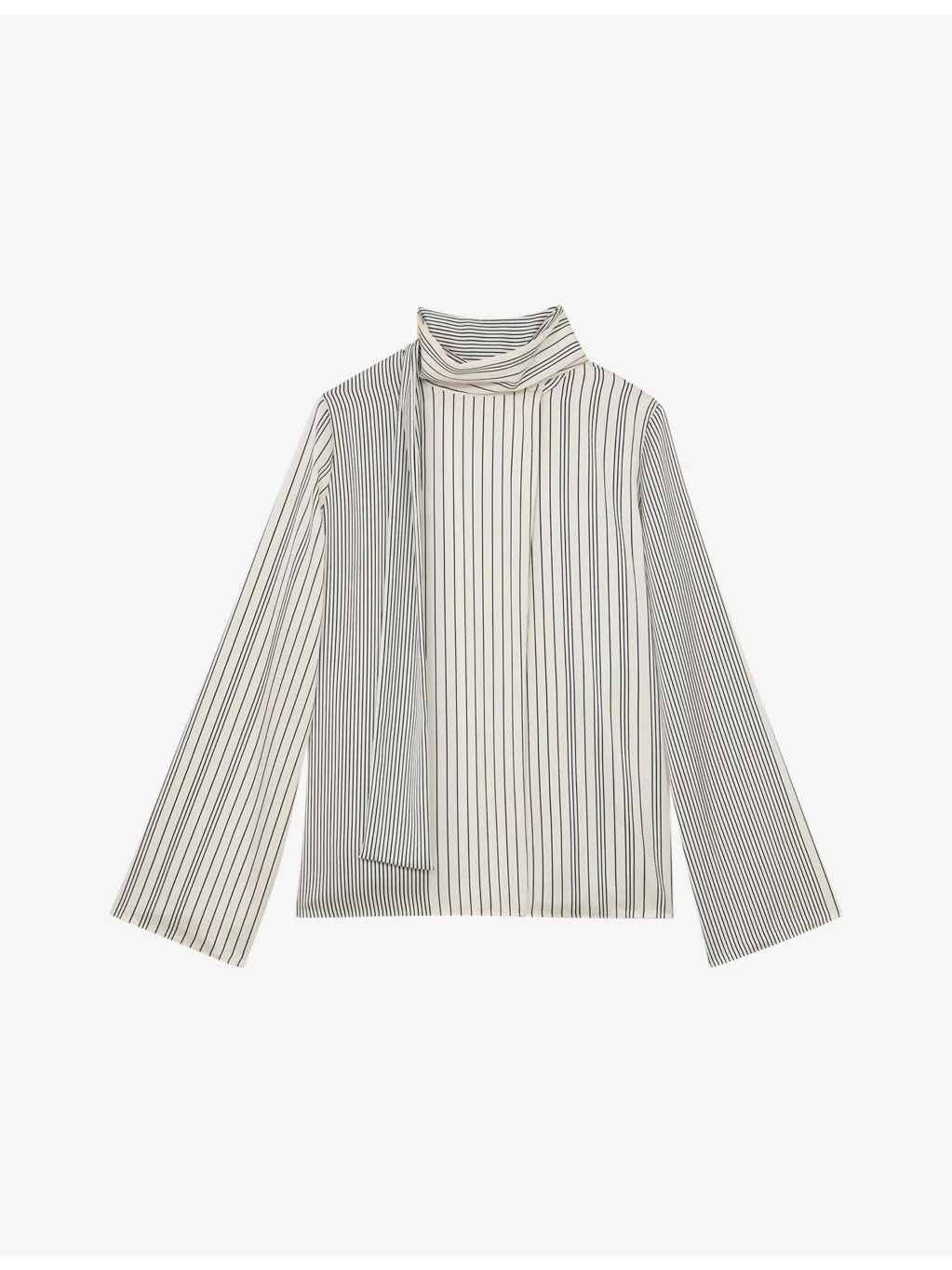 Rina Striped Stretch-Woven Blouse - 1