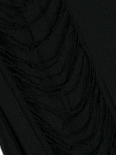 Yohji Yamamoto distressed-finish wool scarf outlook