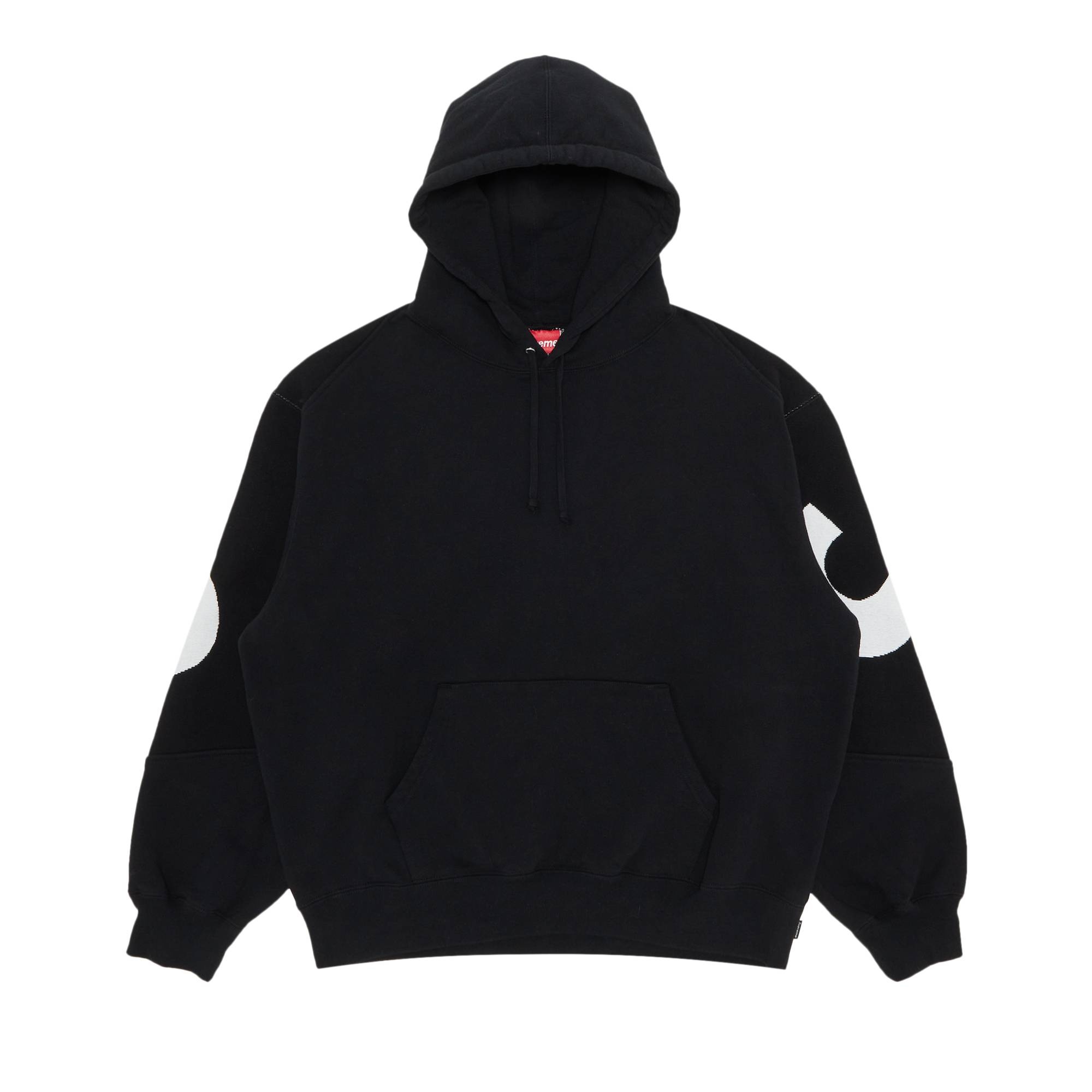 Supreme Big Logo Jacquard Hooded Sweatshirt 'Black' - 1