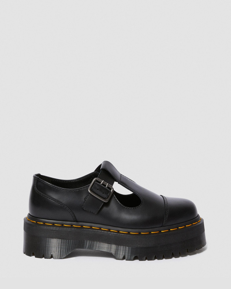 Bethan Polished Smooth Leather Platform Shoes - 1