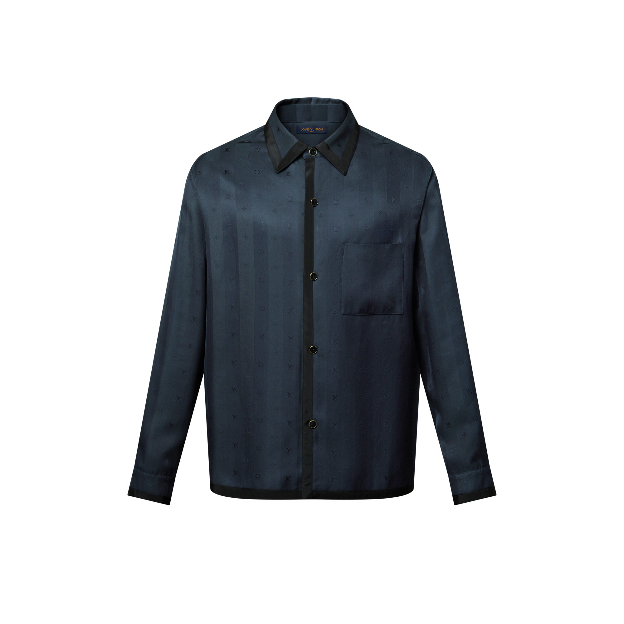 Monogram Silk Blend Pajama Shirt - 1