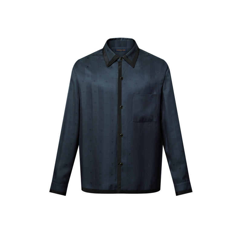 Monogram Silk Blend Pajama Shirt 1