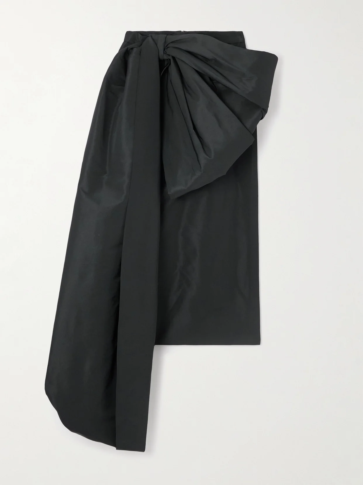 Bow-embellished Taffeta Midi Skirt - 1