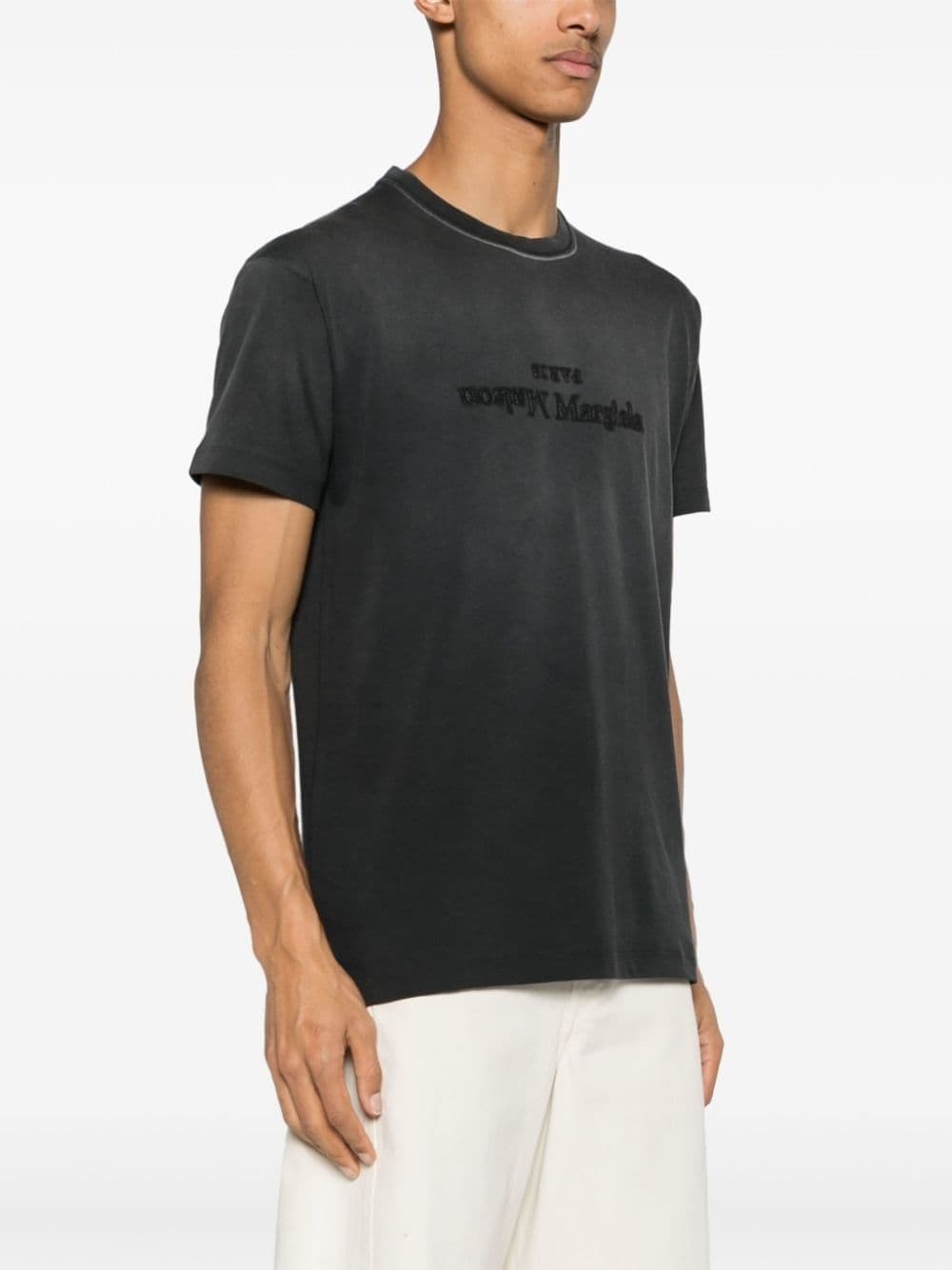 Reverse logo-print cotton T-shirt - 4