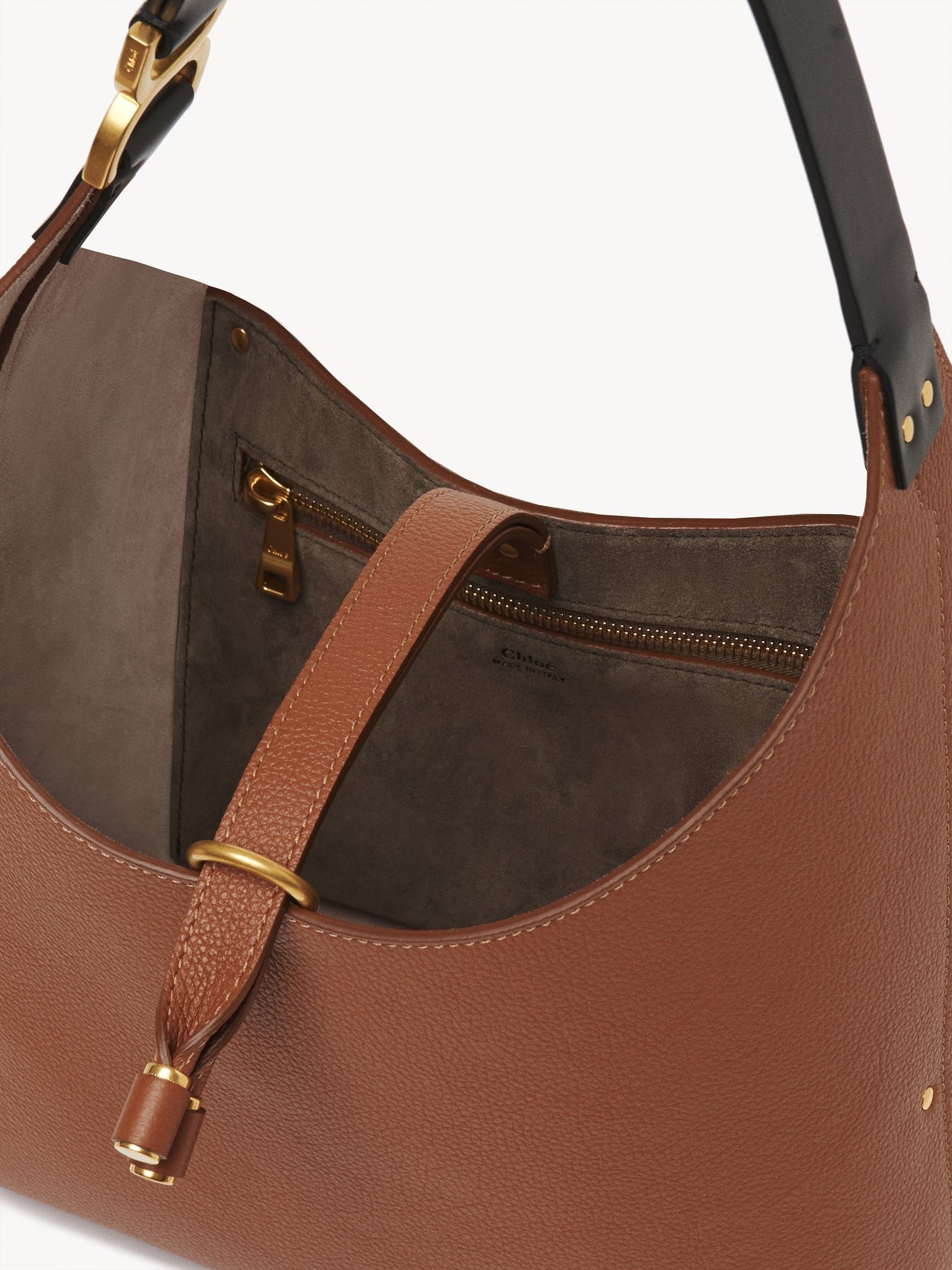 SMALL MARCIE HOBO BAG IN GRAINED LEATHER - 5