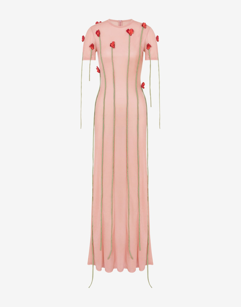 LIGHTWEIGHT JERSEY DRESS WITH FLOWERS 3