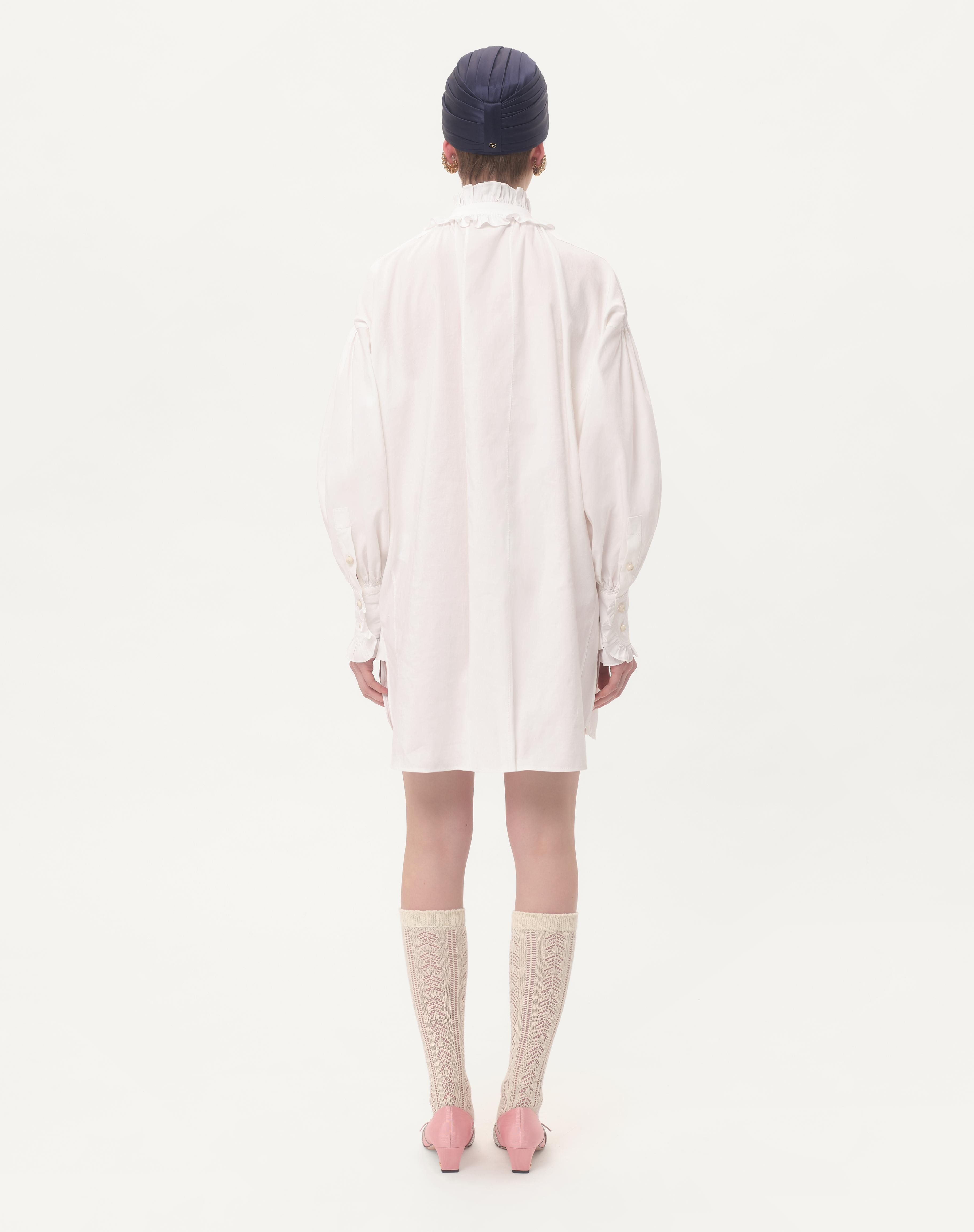 SHORT DRESS IN COTTON AND LINEN - 8