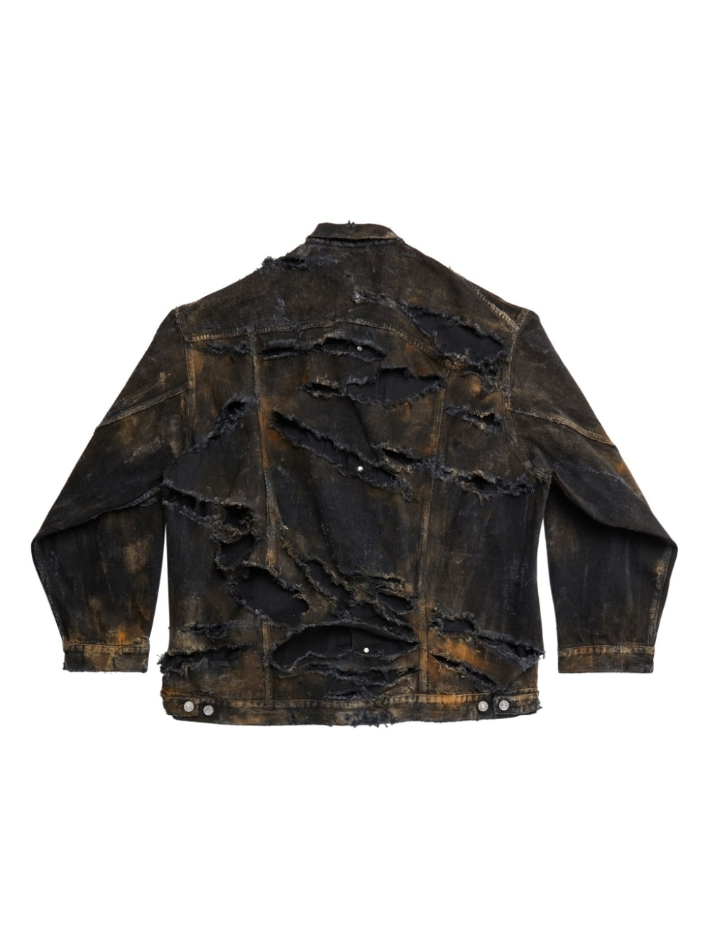 distressed-effect denim jacket - 6