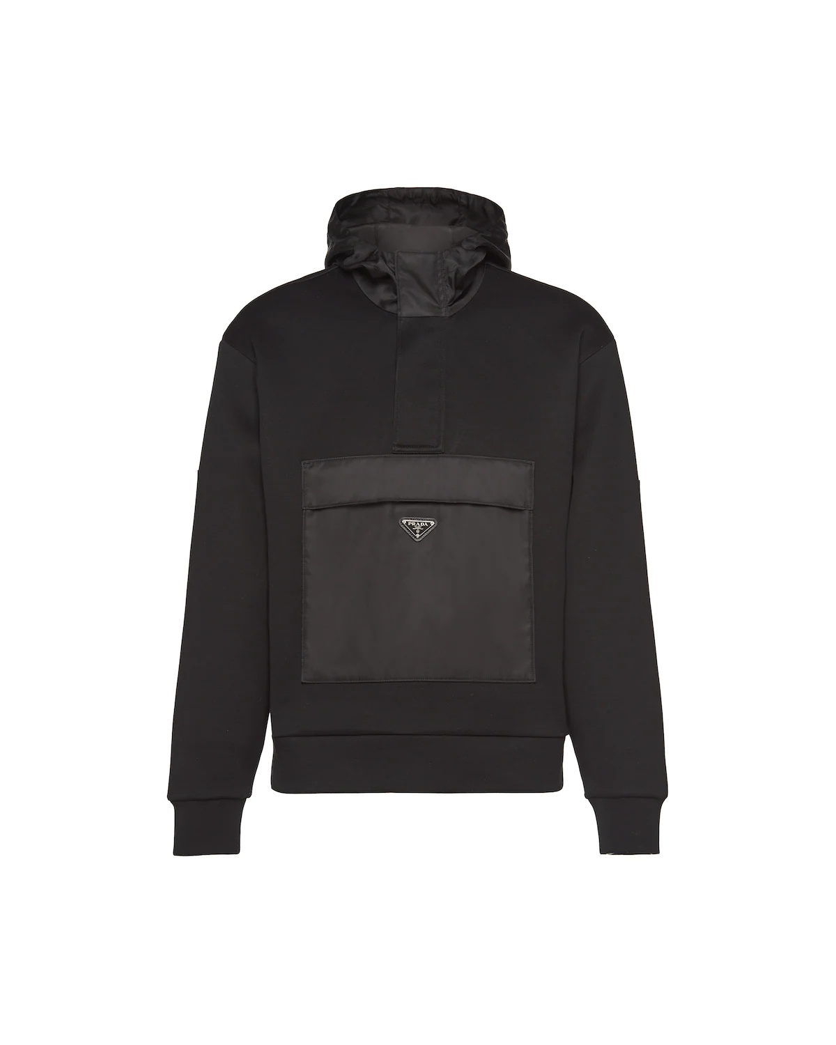 Technical fabric and nylon sweatshirt - 1