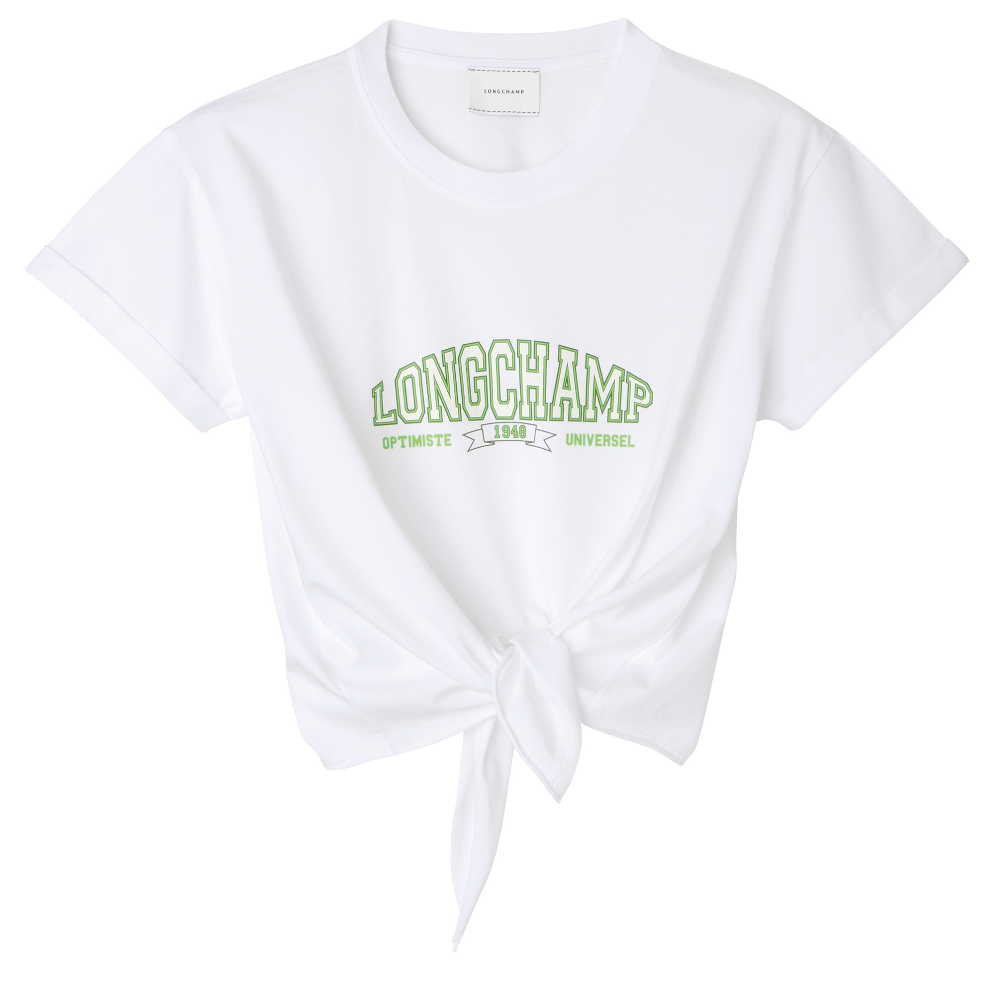 Tied T-shirt White - Jersey - 1