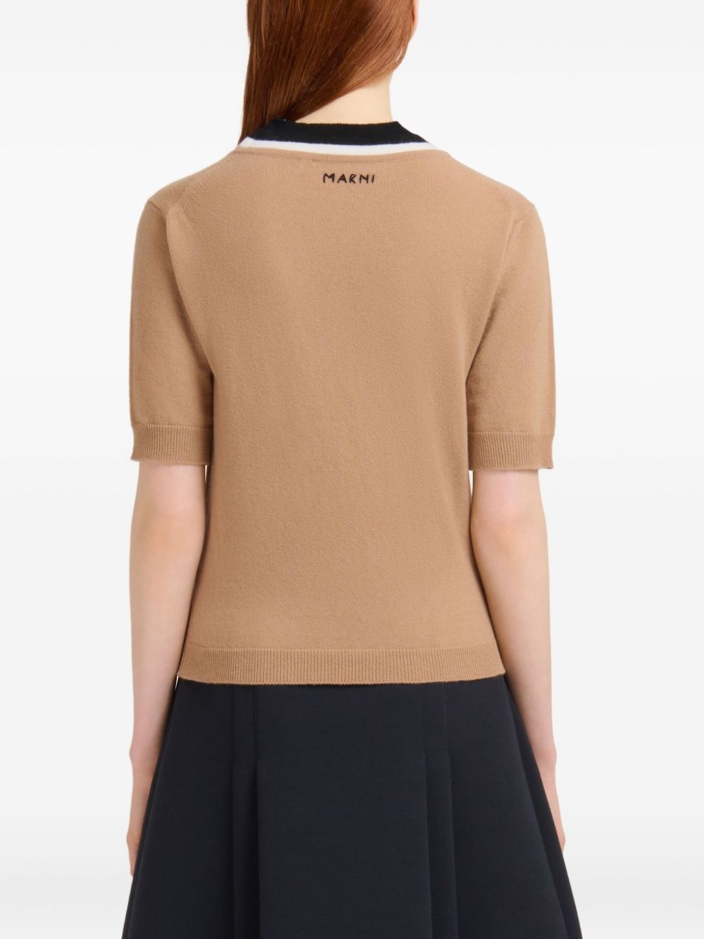 two-tone knitted top - 4