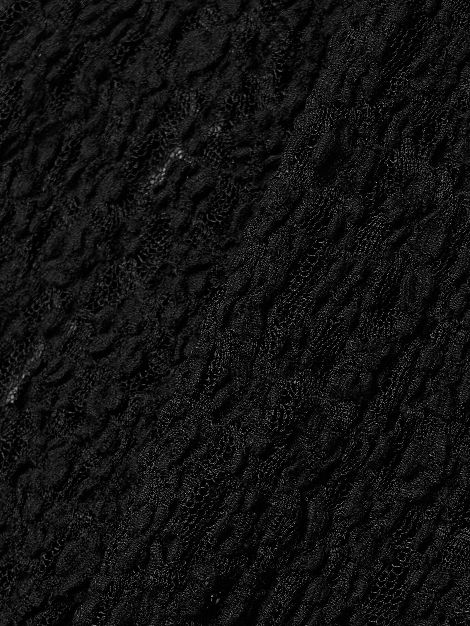 Gaelle popcorn-lace top Black - 5