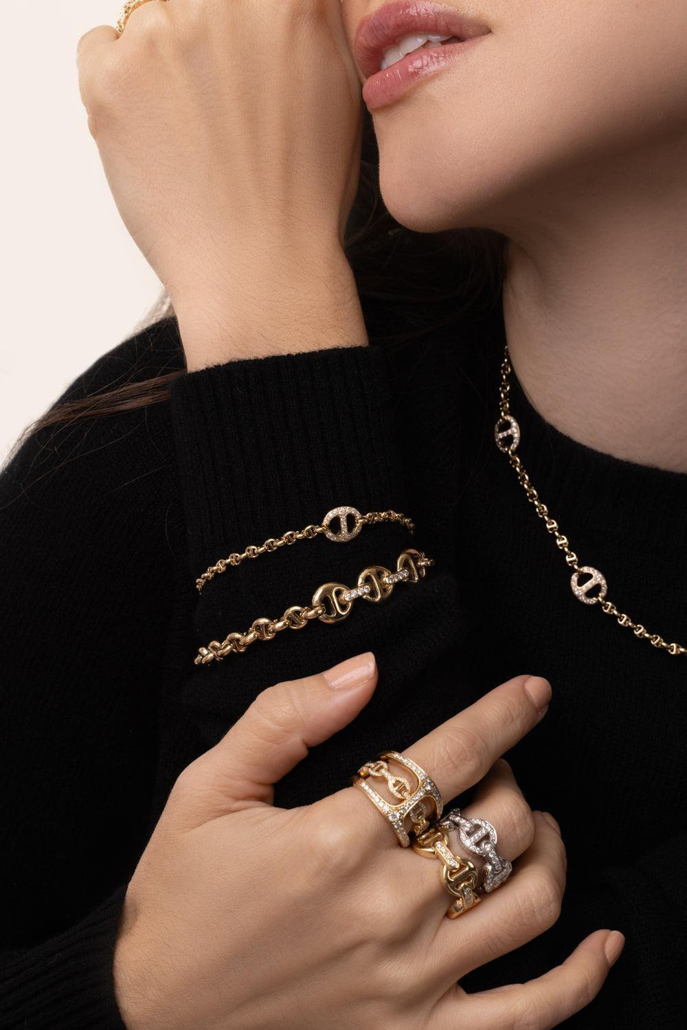 Single Link Diamond Micro Bracelet - 2