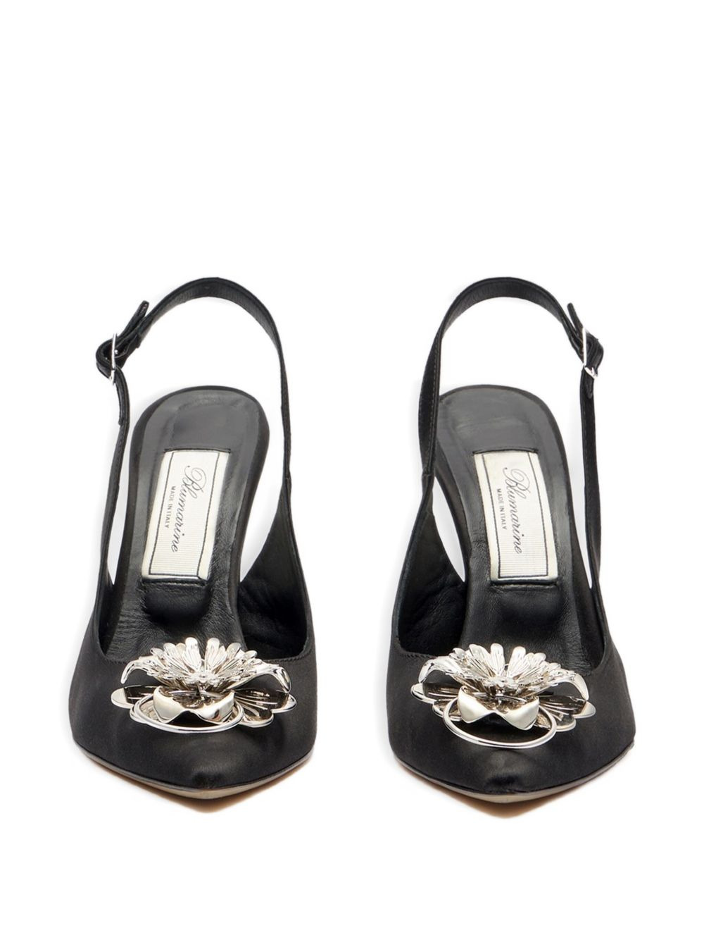 flower-embellished slingback pumps - 3