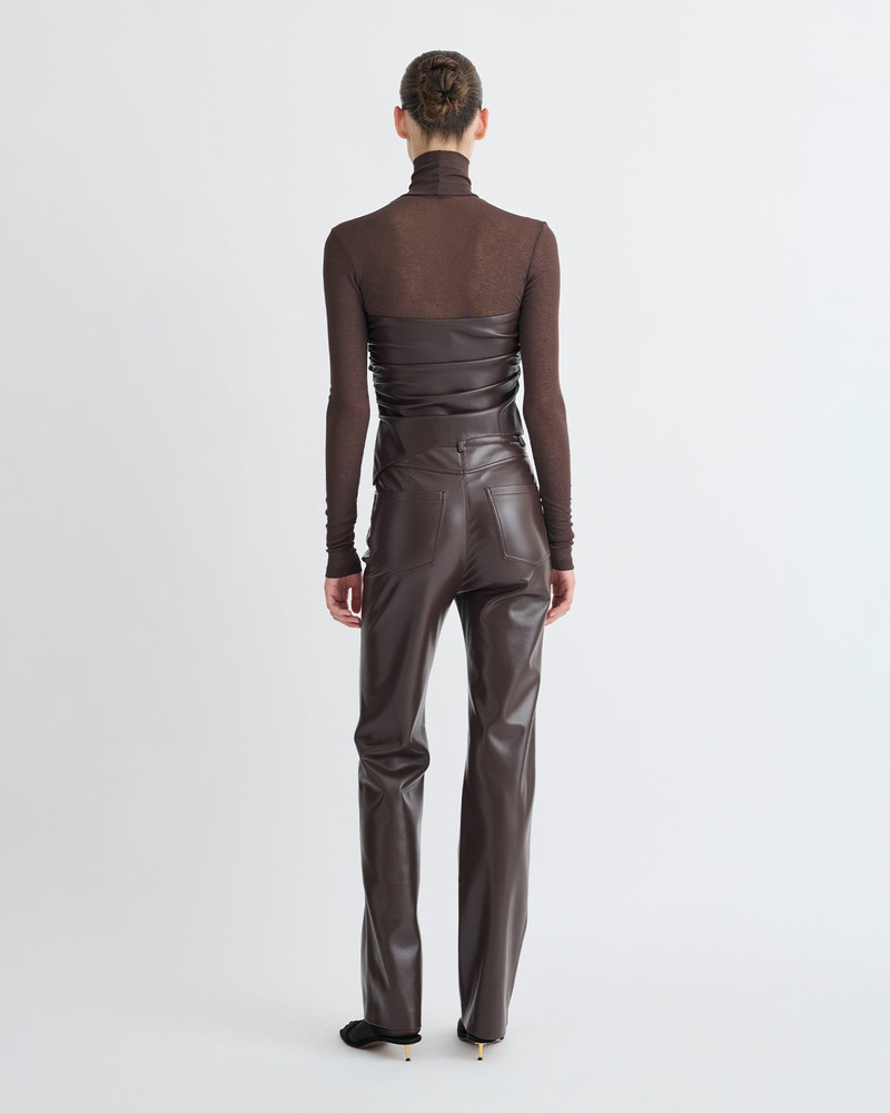 Nanushka Mesh Jersey/Okobor Turtleneck Top outlook