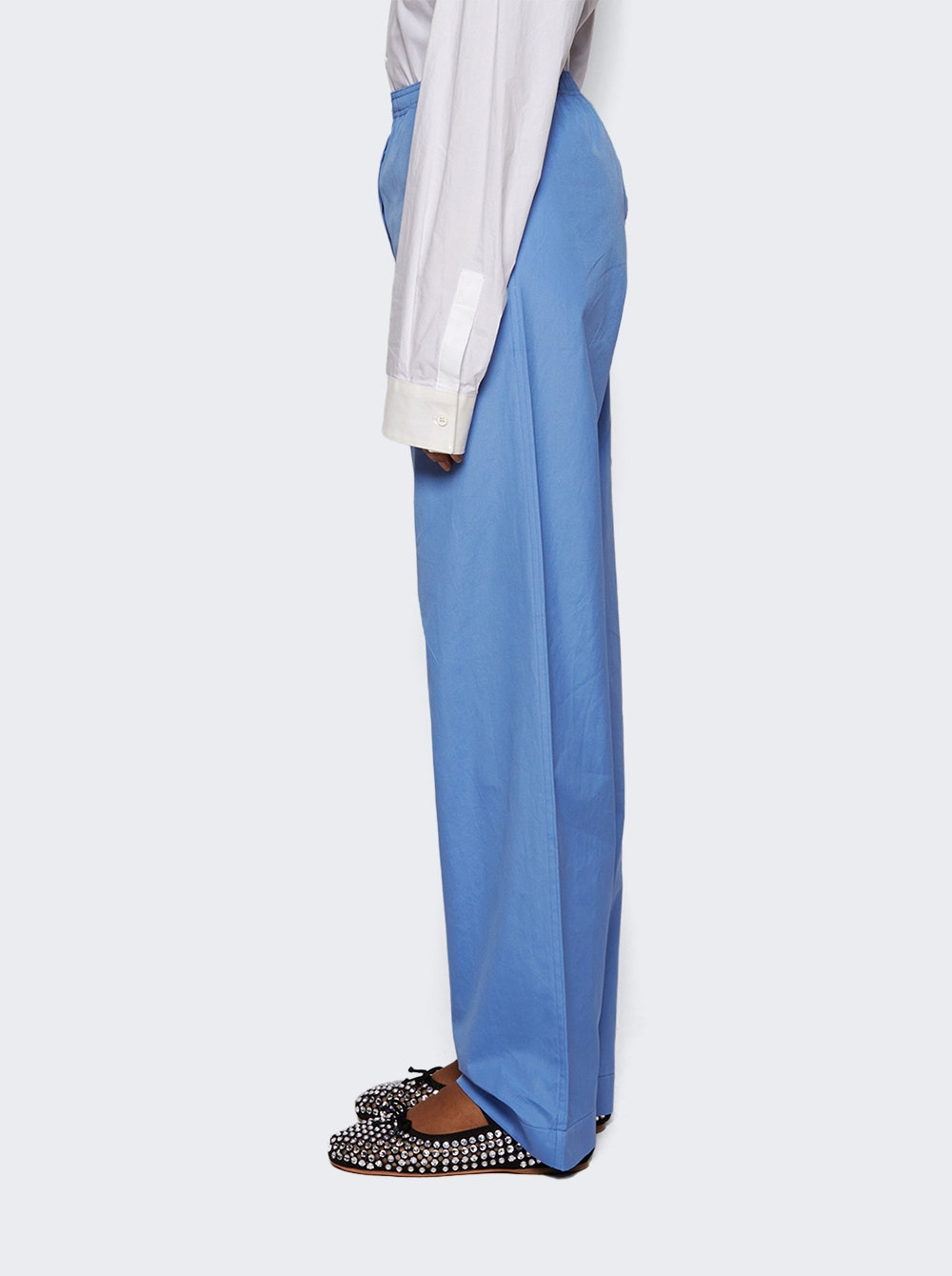 Poplin Pajama Pants Sky Blue - 4