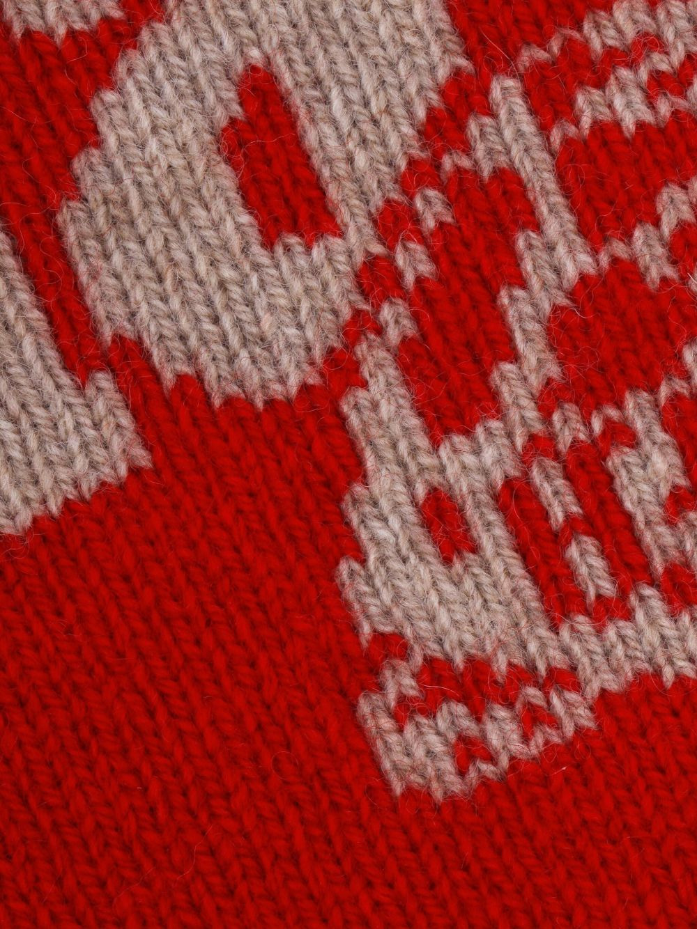 logo-jacquard scarf - 5