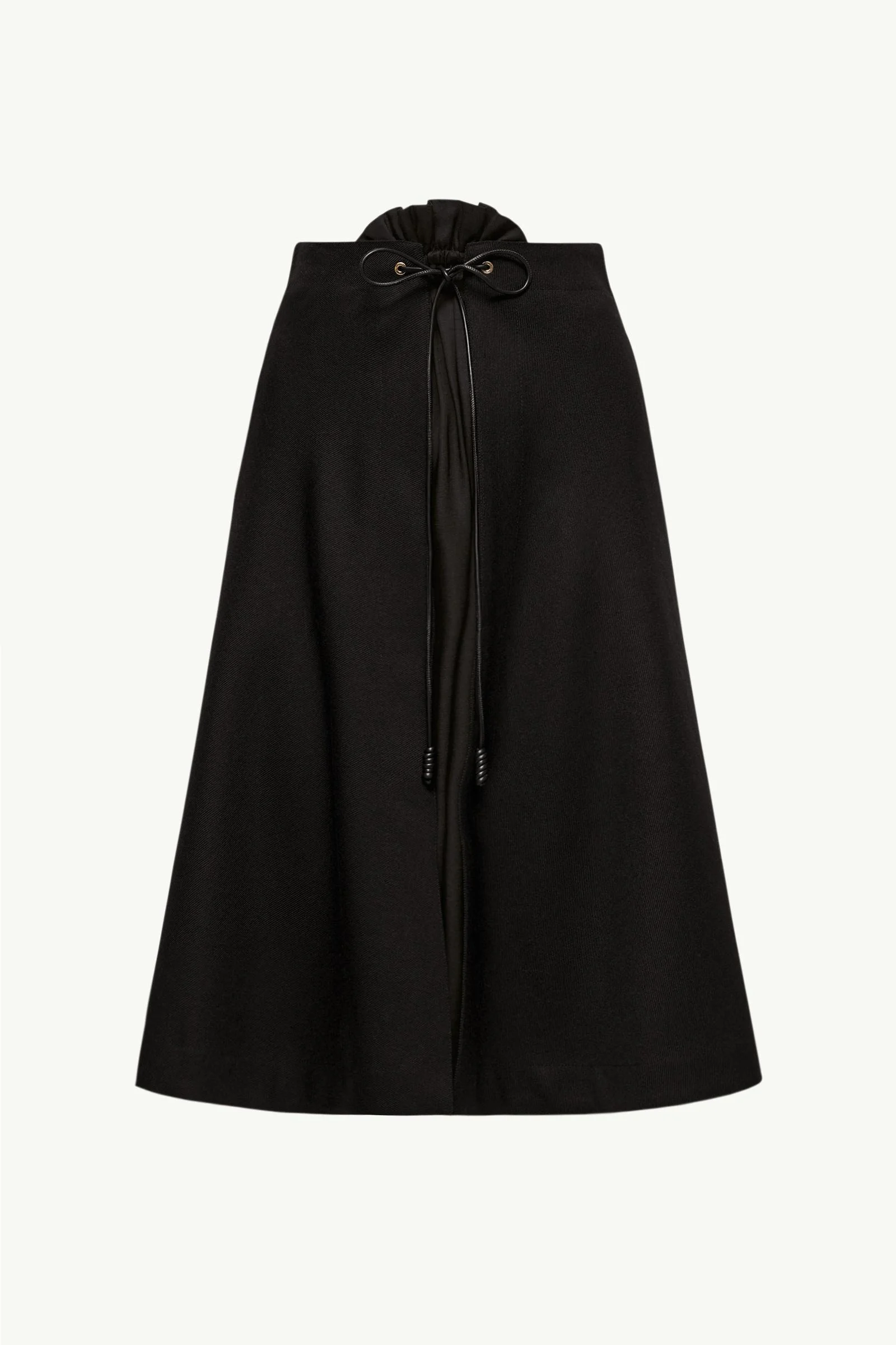 Wool Gabardine Midi Skirt - 1