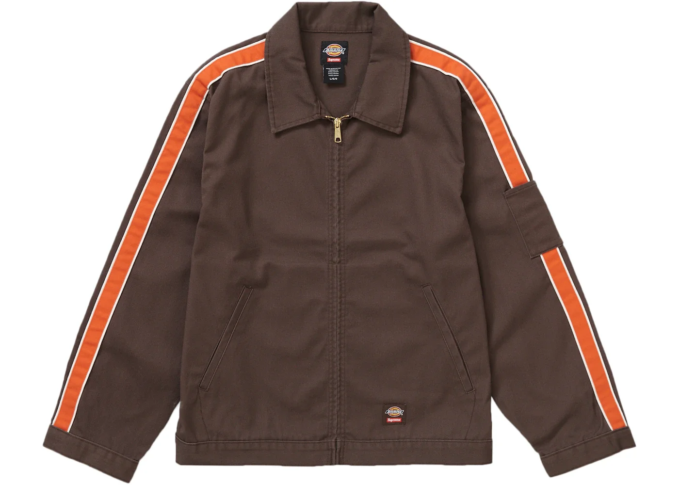 Supreme Dickies Stripe Eisenhower Jacket Brown - 1