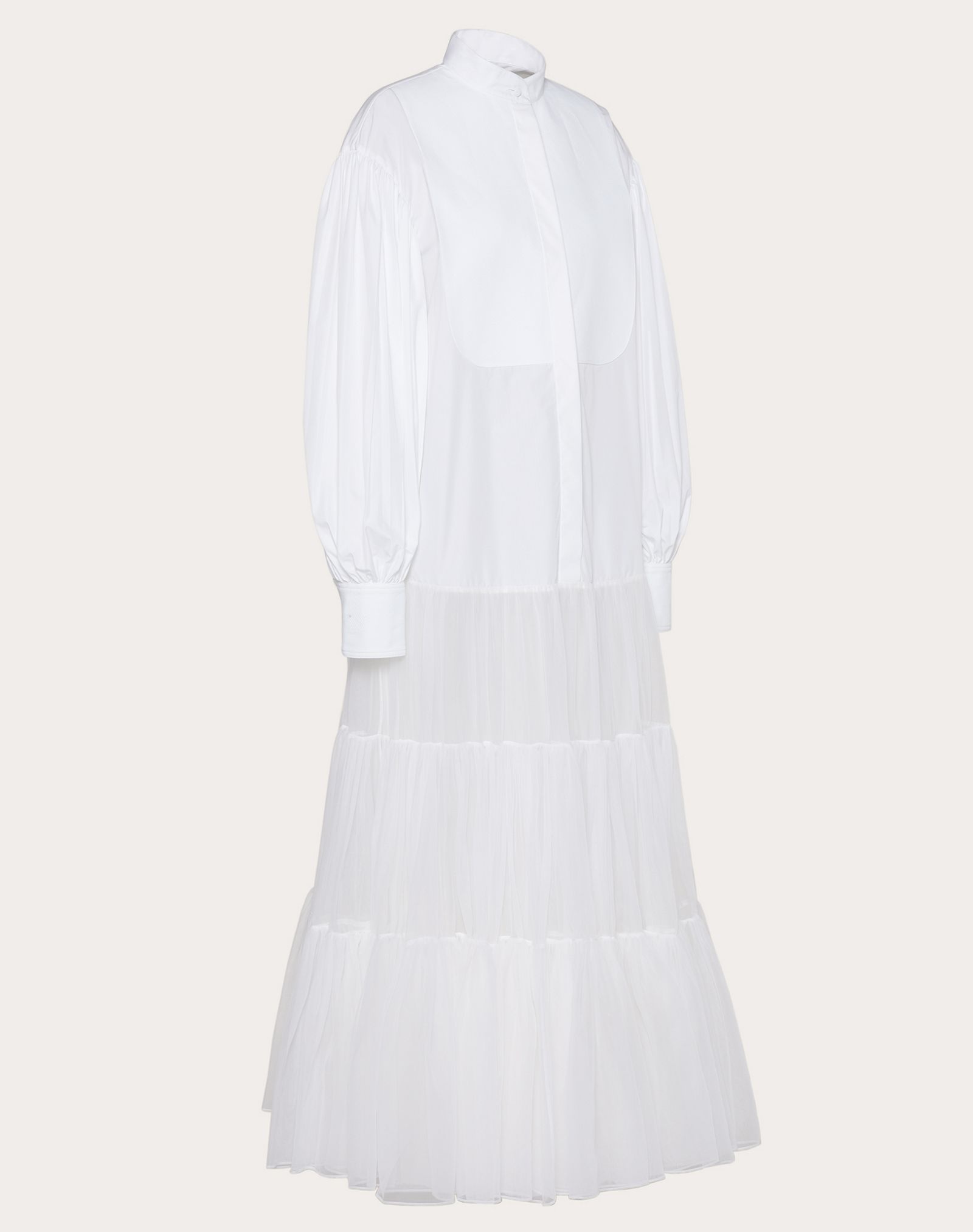 Technical Poplin and Organza Dress - 2