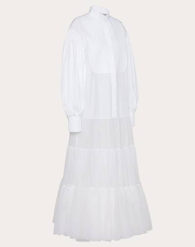 Valentino Technical Poplin and Organza Dress outlook