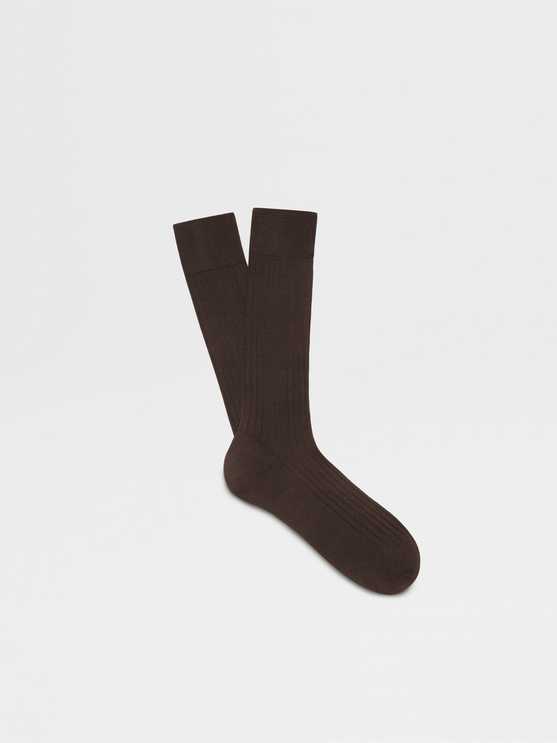 BROWN COTTON SOCKS 1